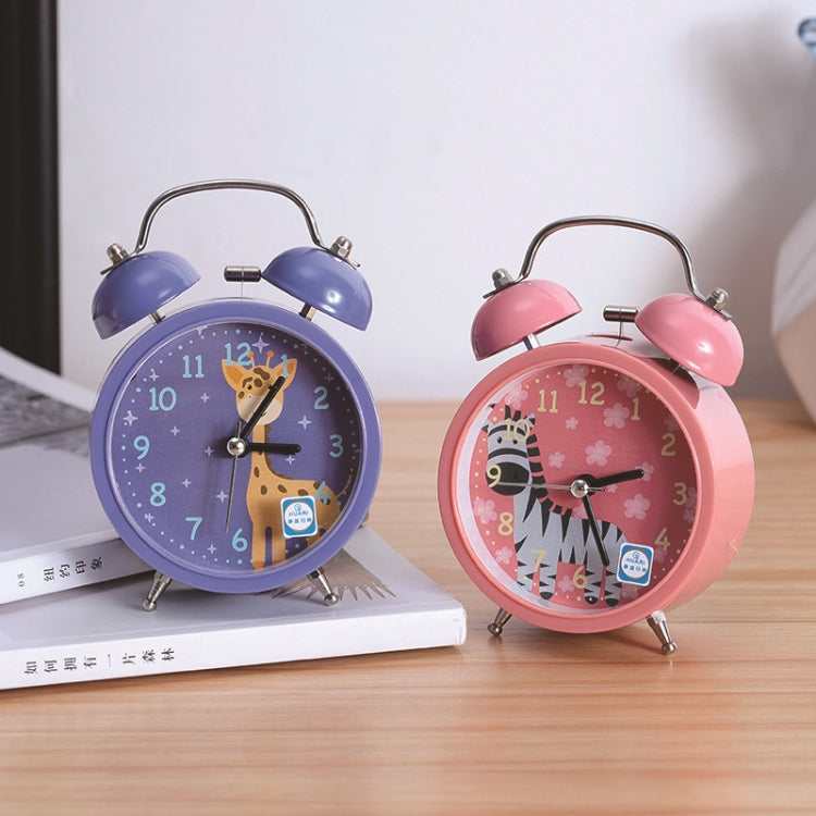 Cartoon Alarm Clock Ringing At The Bedside Of Students Metal Alarm Clock With Night Light, Color Random Deilvery, Cartoon Alarm Clock