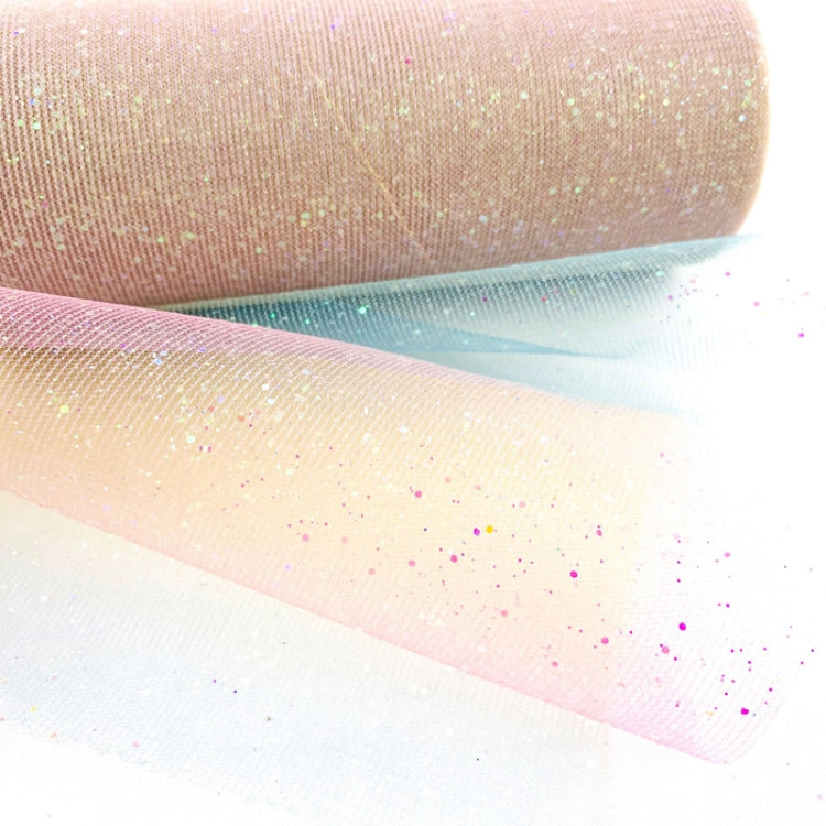Glitter Rainbow Net Yarn Roll for Photo Background / Desktop Decoration / Skirt, Length: 9m, Width: 15cm, ABK1 Pink Yellow Blue Gradient Glitter, ABK2 Red Purple Blue Gradient Glitter, ABK3 Rainbow Gradient Glitter, ABK4 Blue Purple Gradient Glitter   ...