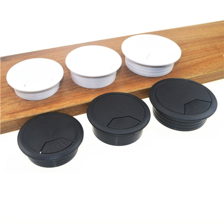 ABS Plastic Round Cable Box Computer Desk Cable Hole Cover, Specification: 80mm (White), 50mm (Black), 50mm (White), 53mm (White), 53mm (Black), 60mm (White), 60mm (Black), 80mm (Black), 80mm (White)