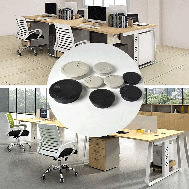 ABS Plastic Round Cable Box Computer Desk Cable Hole Cover, Specification: 80mm (White), 50mm (Black), 50mm (White), 53mm (White), 53mm (Black), 60mm (White), 60mm (Black), 80mm (Black), 80mm (White)