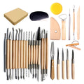 30 In 1 Wooden Pottery Clay Tools Multi-Function Clay Sculpture Tools, Sculpture Tools