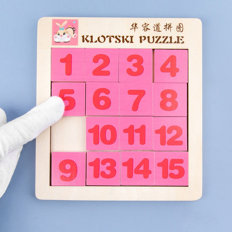2 PCS Cartoon Animal Double-Sided Klotski Puzzle Children Wooden Toy Early Education Jigsaw Puzzle, Rabbit, Dolphin, Giraffe, Dinosaur, Elephant, Panda, Unicorn, Fox, White Bear, Zebra, Lion, Tiger