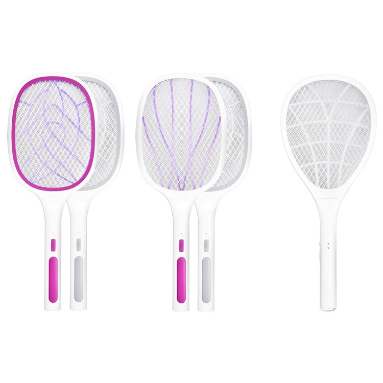 Electrical Mosquito Swatter Mosquito Killer Two-In-One USB Rechargeable Household Electrical Mosquito Swatter, LEDx6 Gray (Base Charging), LEDx6 Purple (Base Charging), LEDx10 Gray (Base Charging), LEDx10 Purple (Base Charging)