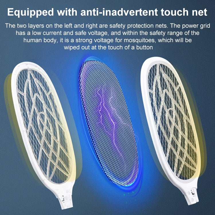 Electrical Mosquito Swatter Mosquito Killer Two-In-One USB Rechargeable Household Electrical Mosquito Swatter, LEDx6 Gray (Base Charging), LEDx6 Purple (Base Charging), LEDx10 Gray (Base Charging), LEDx10 Purple (Base Charging)