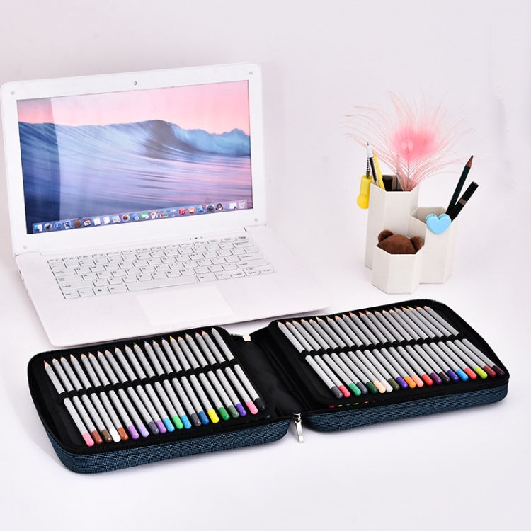 120 Color Pencil Case Large Capacity Student Portable Stationery Bag, Purple, Gray Black, Blue, Rose Red