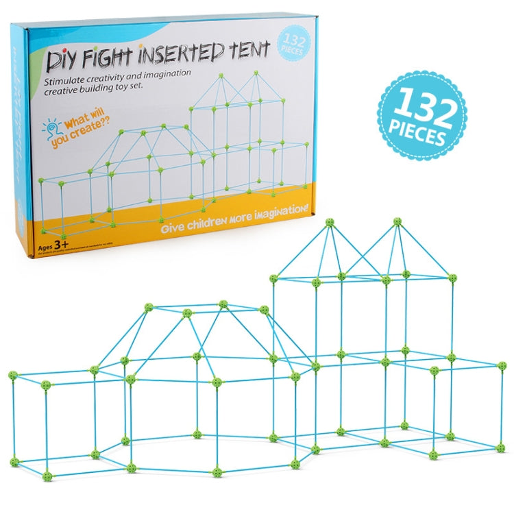 132 In 1 DIY Tent Toy Assembling Play House DIY Children Tent Building Toy, 132 in 1