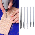 5 PCS / Set Woodworking White Steel Pointed Three-Blade Engraving Milling Cutter Electric Engraving Knife, Engraving Knife