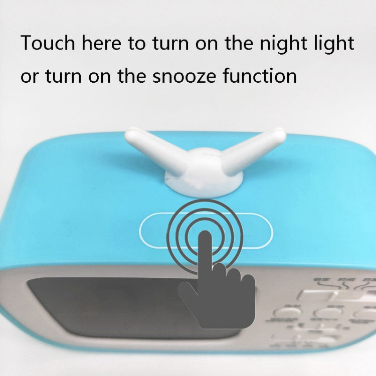 G179 Retro TV Alarm Clock Student Dormitory Bed Electronic Clock, White English Version, Black English Version, Blue English Version, Green English Version, Pink English Version