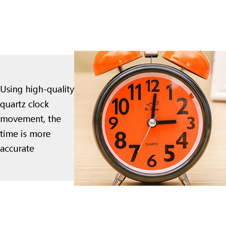 A32 Double Bell Alarm Clock Student Bedside Belt Alarm, Pink, Orange, Light Blue, Light Green