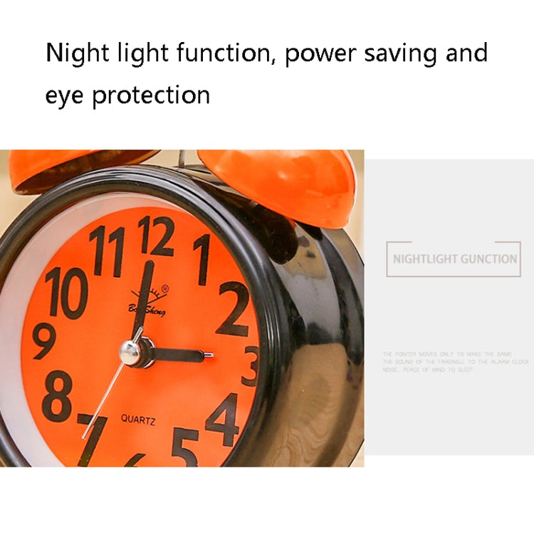 A32 Double Bell Alarm Clock Student Bedside Belt Alarm, Pink, Orange, Light Blue, Light Green