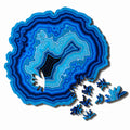 Allotype Agate Puzzle Difficult Wooden Jigsaw Puzzle Toy, Blue, Red, Green, Black, Flower
