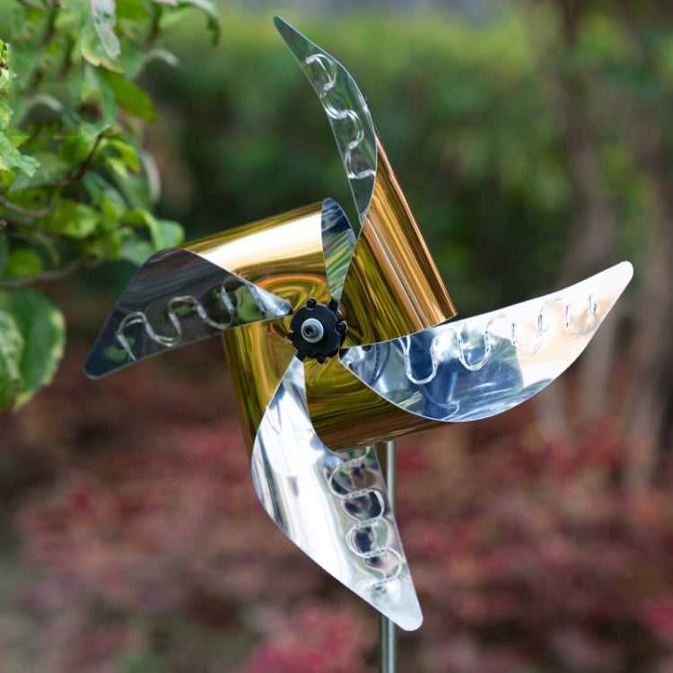 2 PCS / Set Solar Windmill Lamp Outdoor Garden Decorative Light LED Lawn Lamp (Colorful Light)