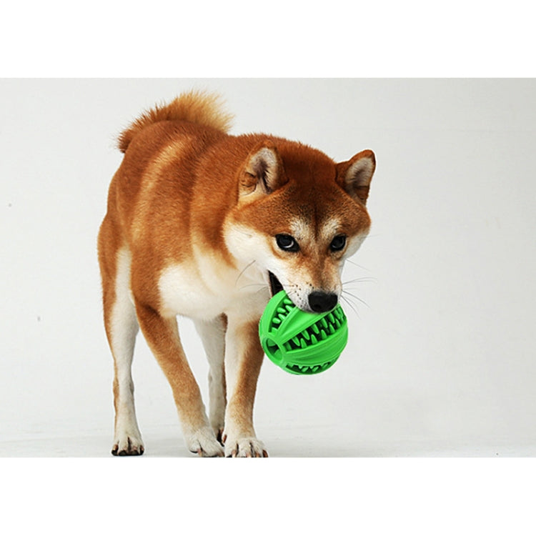 Pet Toy  Cartoa Toy Pet Leaking Ball Mill Rubber Toy Cleansing Ball, Small (Green), Large (Green)