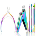 FABIYAN Nail Art Scissors Set Stainless Steel Nail Clippers Dead Skin Scissors Remover Steel Push, Set 1, Set 2, Set 3, Set 4, Set 5