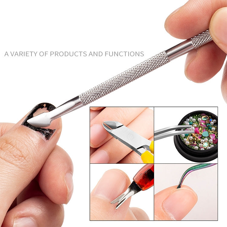 FABIYAN Stainless Steel Dead Skin Shear Steel Push Nail Art Tool Set, Specification: Set 3, Set 1, Set 2, Set 3, 3 Sets-Set 4, Set 5, Set 6, Set 7, Set 8, Set 9, Set 11, Set 12, Set 13, Set 14, Set 15, Set 16
