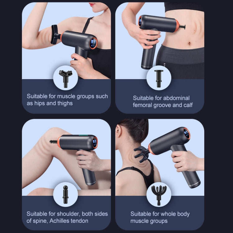 Muscles Relax Massager Fitness Equipment Fascia Gun, Professional Model (Black), Storage Model (Black), Flagship Model (6 Gears Gray), Flagship Upgrade (6 Gears Gray)