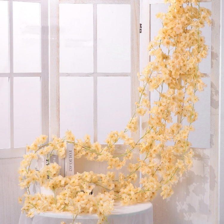 Simulation Sakura Rattan Plastic Decorative Flower Vine, Colour: 135 Flowers Deep Pink, 135 Flowers Champagne, 135 Flowers Light Pink, 135 Flowers Deep Pink, 135 Flowers White, 256 Flowers Light Pink, 256 Flowers Deep Pink, 256 Flowers White