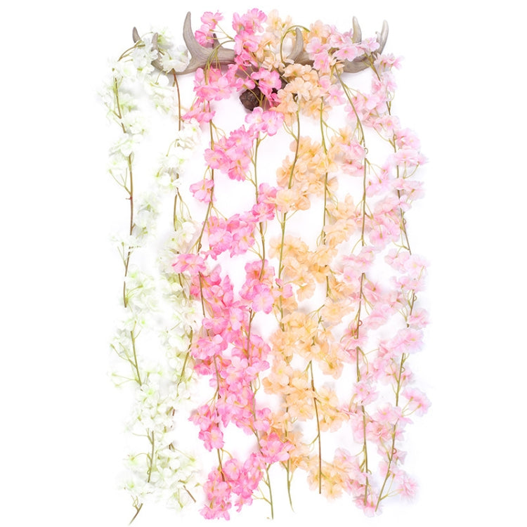 Simulation Sakura Rattan Plastic Decorative Flower Vine, Colour: 135 Flowers Deep Pink, 135 Flowers Champagne, 135 Flowers Light Pink, 135 Flowers Deep Pink, 135 Flowers White, 256 Flowers Light Pink, 256 Flowers Deep Pink, 256 Flowers White