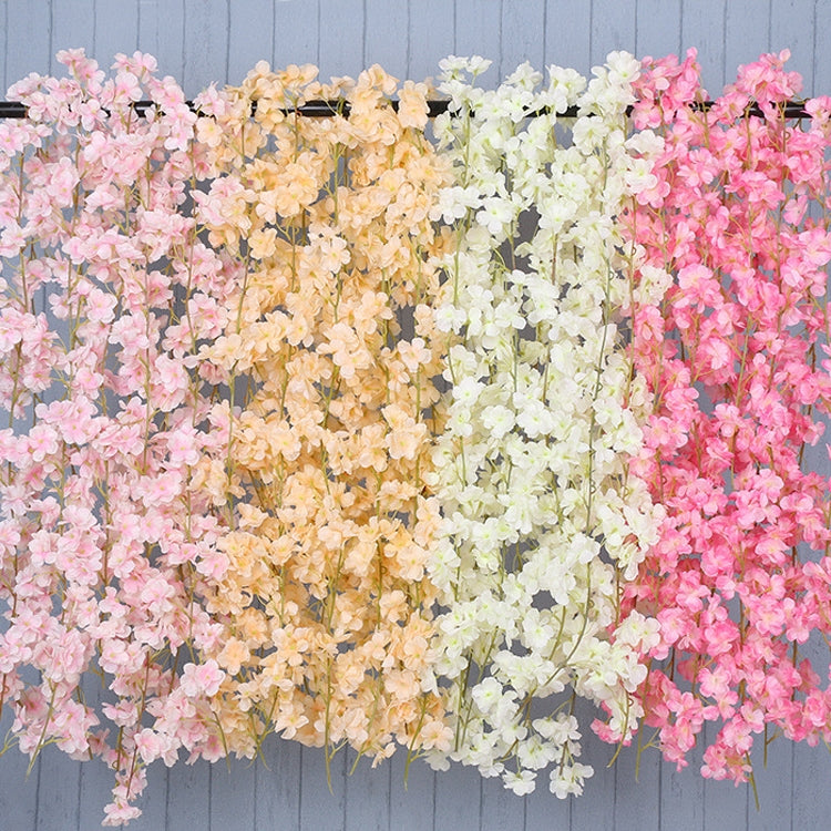 Simulation Sakura Rattan Plastic Decorative Flower Vine, Colour: 135 Flowers Deep Pink, 135 Flowers Champagne, 135 Flowers Light Pink, 135 Flowers Deep Pink, 135 Flowers White, 256 Flowers Light Pink, 256 Flowers Deep Pink, 256 Flowers White