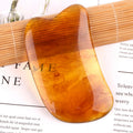 Resin Scraping Sheet Massage Facial Tendon Stick Beauty Salon Shave Board Acupuncture Pen, Color Classification: Amber Ingot Board, Amber Ingot Board, Amber Fish Plate, Amber Relaxing Stick, Amber Point Stick, Amber Meridiary Comb, Amber Triangle      ...