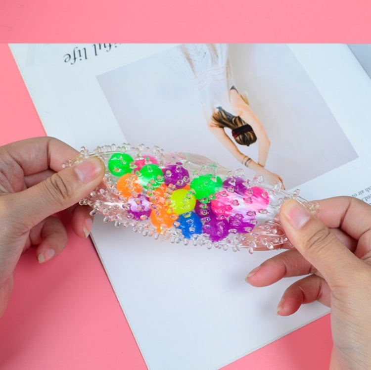 6 PCS 6 Cm Color Beads TPR Vent Ball Decompression Toy, Balloon Ball