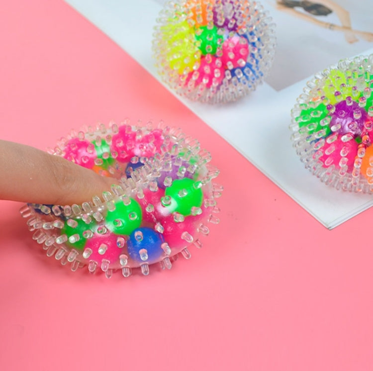 6 PCS 6 Cm Color Beads TPR Vent Ball Decompression Toy, Balloon Ball