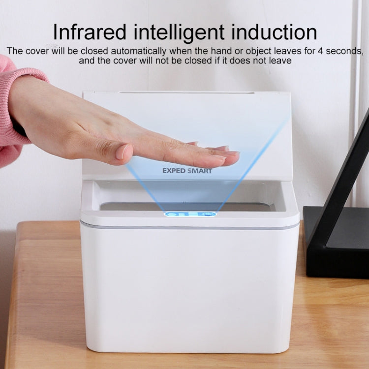 EXPED SMART Desktop Smart Induction Electric Storage Box Car Trash Can, 4L Battery Version (White), 4L Charge Version (White), 4L Battery Version (Gray), 4L Charge Version (Gray), 6L Battery Version (White), 6L Charge Version (White)                   ...