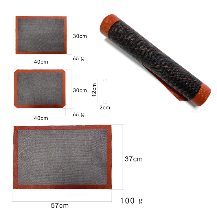 Hollow Non-Stick High Temperature Baking Mat Breathable Glass Fiber Baking Pan Mat, 40x30cm Straight Angle, 12 Lap 40x30cm Cut Angle, 18 Lap 40x30cm Straight Angle, 57x37cm Straight Angle