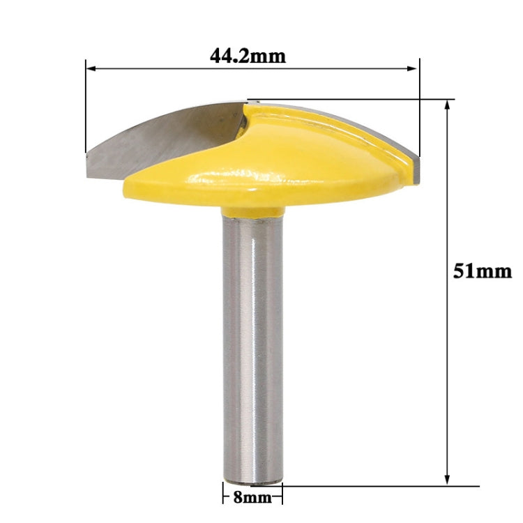 8-Handle Thin Flat-Bottomed Cutter Woodworking Milling Cutter, 8-Handle