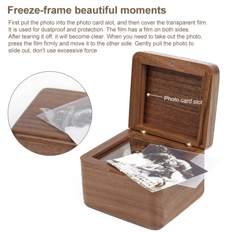 Frame Style Music Box Wooden Music Box Novelty Valentine Day Gift,Style:, Walnut Gold-Plated Movement, Maple Gold-Plated Movement, Rosewood Gold-Plated Movement, Maple Red-Bronze Movement, Walnut Red-Bronze Movement, Rosewood  Red-Bronze Movement