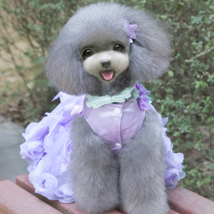 Pet Clothes Dog Spring Summer Thin Dress Rose Dress, S, M, L, XXL, XS, XL