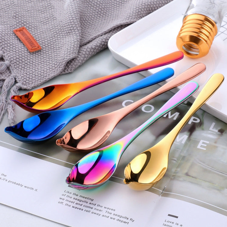 Household Kitchen Stainless Steel Seasoning Spoon 304 Thickened Tip Oil Spoon Mounting Spoon,Color:, Tip Oil Spoon (Silver), Tip Oil Spoon (Gold), Tip Oil Spoon (Rose Gold), Tip Oil Spoon (Black), Tip Oil Spoon (Purple), Tip Oil Spoon (Blue)           ...