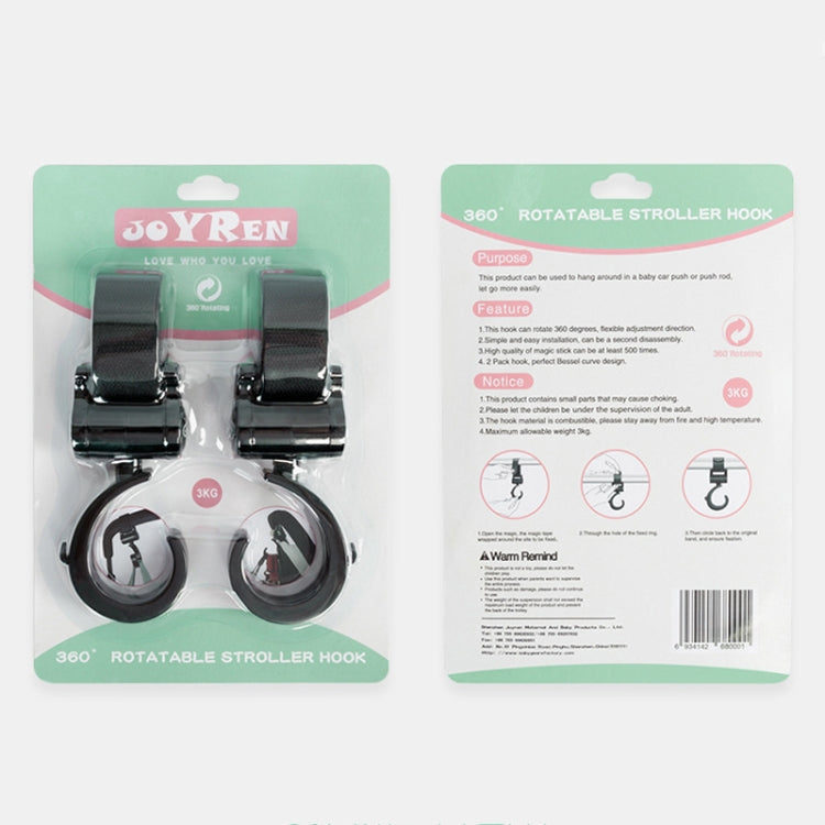 JOYREN 2pcs/Set Baby Stroller Non-Slip And Durable Hook, 2 Sets Stroller Hook
