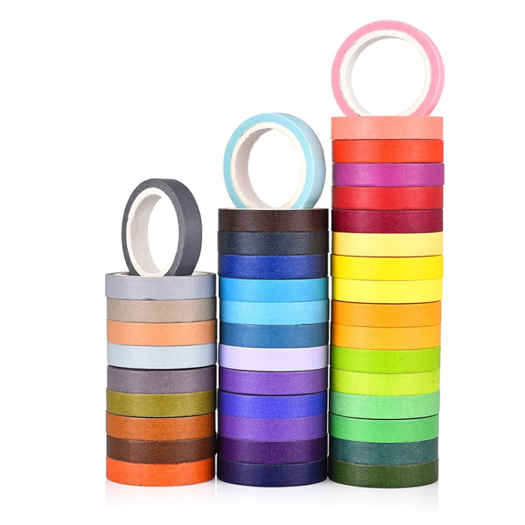 40 Colors / Set Pure Color Rainbow Tape Handmade DIY Handbook Materials, 40 Colors / Set