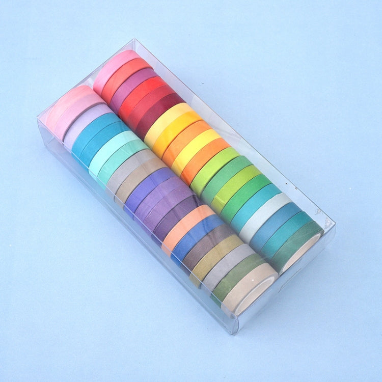 40 Colors / Set Pure Color Rainbow Tape Handmade DIY Handbook Materials, 40 Colors / Set