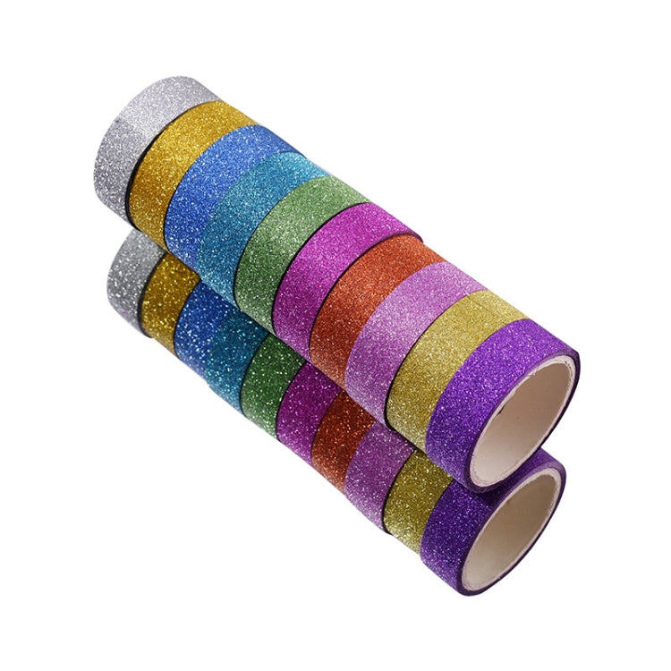 10 in 1 15mmx3m Gold Onion Tape Decorative Stickers Handmade Decorative Material Tape Color Random Delivery, Pure Color, Pattern