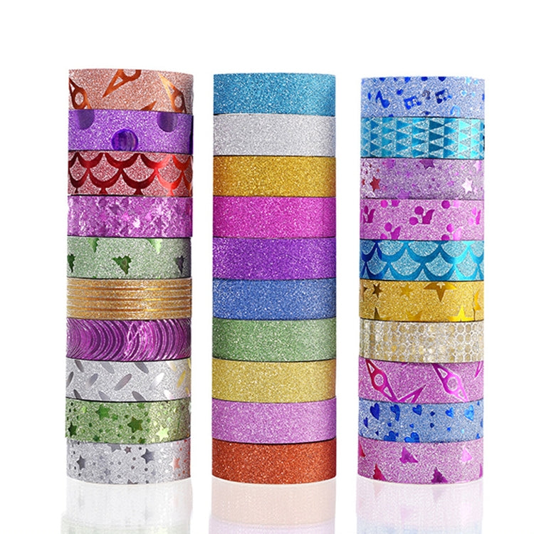 10 in 1 15mmx3m Gold Onion Tape Decorative Stickers Handmade Decorative Material Tape Color Random Delivery, Pure Color, Pattern