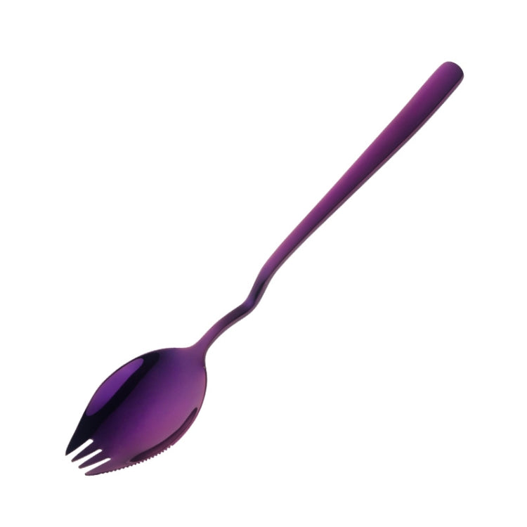 Stainless Steel Instant Noodle Fork Multi-Purpose V-Shaped Knife Fork Spoon Integrated Tableware, Color: Silver, Fork Spoon (Silver), Fork Spoon (Gold), Fork Spoon (Rose Gold), Fork Spoon (Black), Fork Spoon (Blue), Fork Spoon (Purple)                 ...