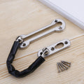 Thickened Anti-Theft Chain Stainless Steel Door Bolts Hotel Room Door Chain Buckle, Specification: Large (Black), Large (Silver), Large (Gold), Large (Red Bronze), Large (Green Bronze), Medium (Stainless Steel Color), Large (Black)
