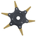 Toothed Mower Blade Six-Leaf Cyclone Blade Agricultural Weeder Parts, Golden Blade Bagged Gray, Golden Blade Bagged Green, Golden Blade Bagged Yellow, Golden Blade Bagged Red