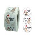 10 Rolls Thank You Floral Sticker Wedding Gift Decoration Sticker, K-03-25h