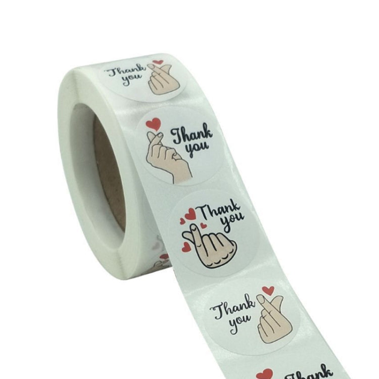 10 Rolls Thank You Floral Sticker Wedding Gift Decoration Sticker, K-03-25h
