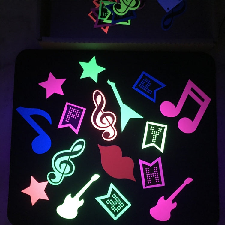 Fluorescent Party Decorations Fluorescent Letters Birthday Pull Flag Cake Insert Balloon Set, 54 In 1, 43 In 1