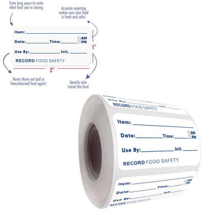 Food Date Sticker Label, Size: 7.5 x 2.5cm, F57