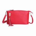 Ladies Fringed One-Shoulder Diagonal Bag Large-Capacity Casual Bag, Red, Navy Blue, Black, Brown, Deep Purple, Rose Red, Light Brown, Light Purple, Royal Blue