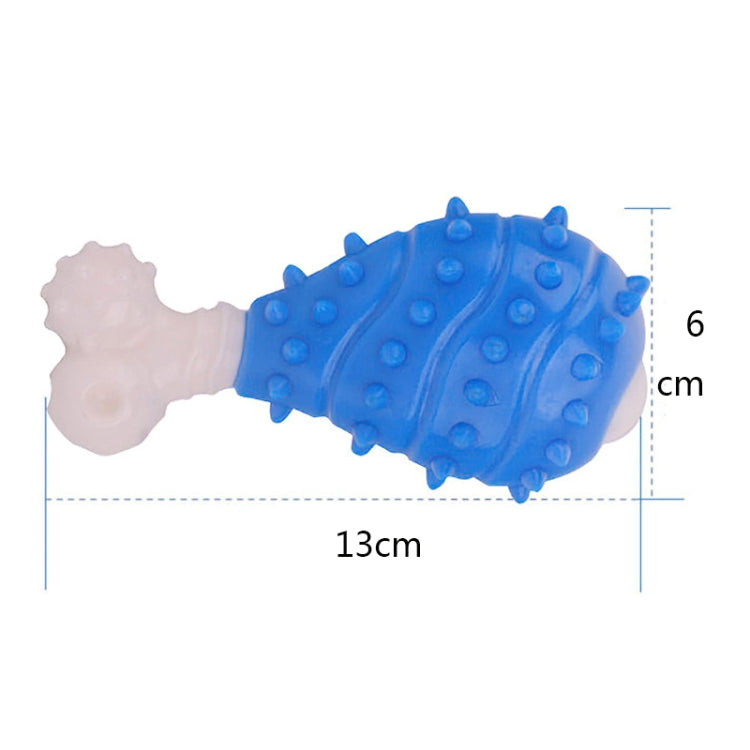 BG-W167 Pet Grinning And Chewing Interactive Chicken Leg Toys, Blue, Yellow, Pink
