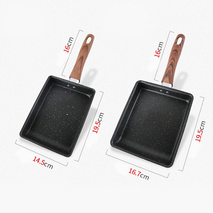 JBY-6658 Small Frying Pan Tamagoyaki Pan Maifanshi Non-Stick Frying Pan Square Omelette Pan,Size:, Small (Imitation Wood Grain Handle), Large(Imitation Wood Grain Handle), Small (Bakelite Handle)