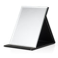 Folding Portable High-definition Makeup Mirror PU Leather Desktop Vanity Mirror,Size: Medium (Pink), Extra Large (Black), Extra Large (White), Large (Black), Medium (Black)