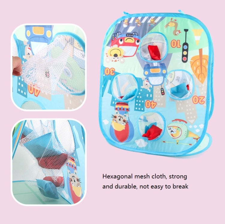 2 In 1 Indoor Children Folding Throwing Sandbags Board Toy, Blue, Pink