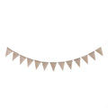 Swallowtail Burlap First Birthday Flags Mori Series Party Flags Specification: Burlap Birthday Fish Tail Flag, Burlap Triangle Flag
